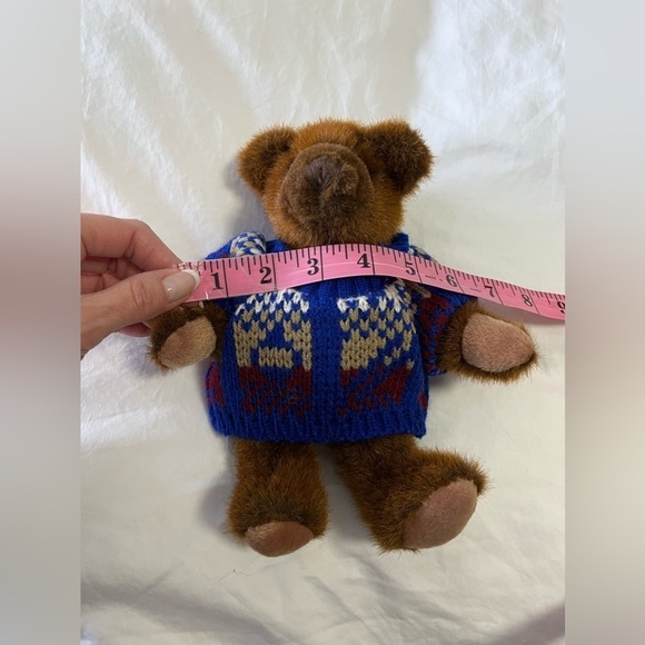 Vintage Bialosky Brown Bear Box Jointed Limited Edition Chester Sweater Plush - Picture 12 of 12